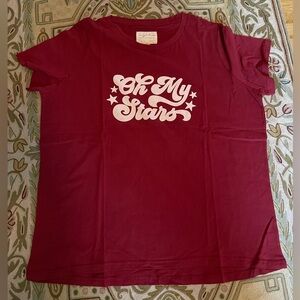 Oh My Stars Women's Burgundy Tee